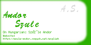 andor szule business card